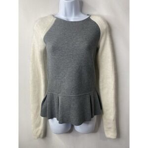 Timo Weiland Womens Wool Blend Sweater Size 4 Peplum Quiet Luxury Old Money Warm
